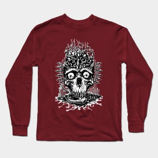 Mind Fry Skull Long Sleeve T-Shirt